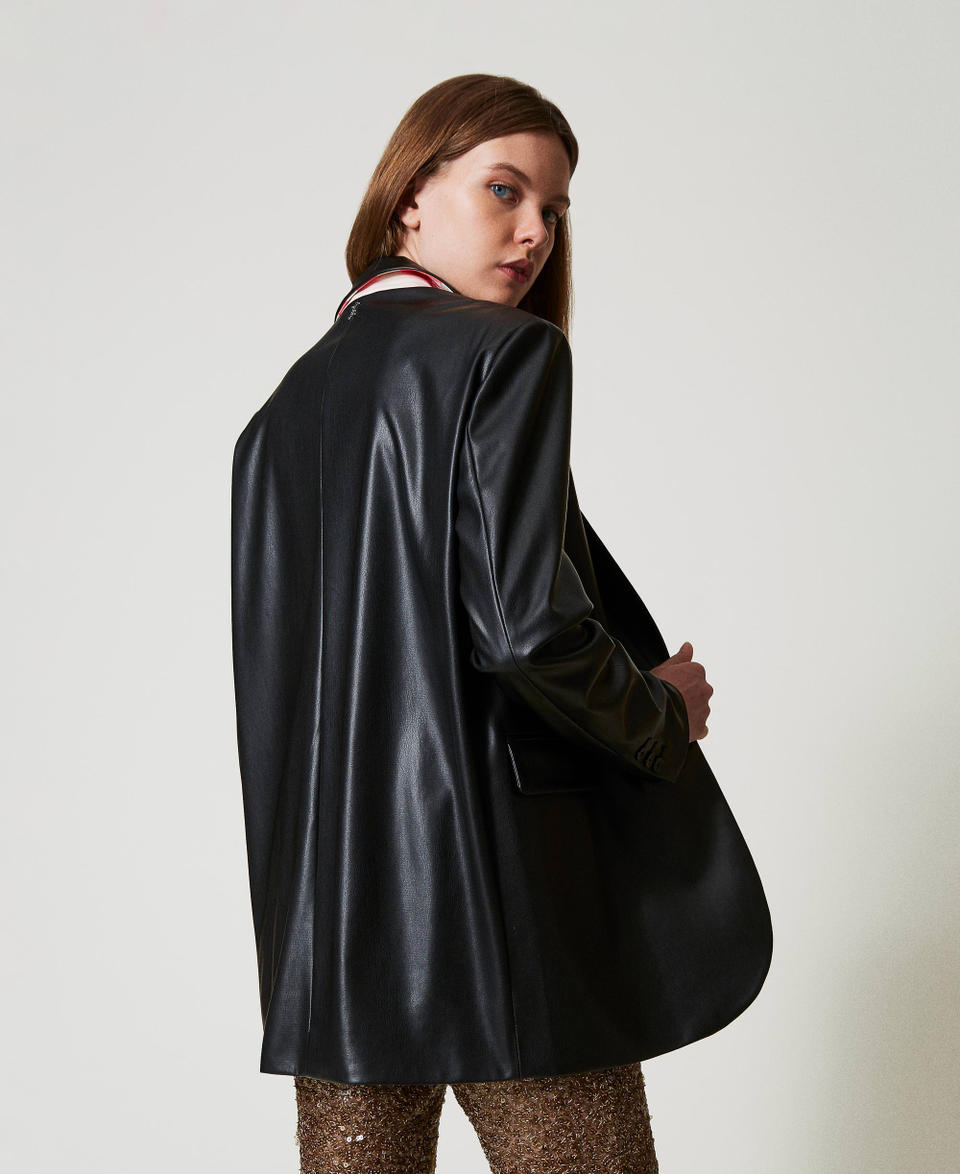 Twin Set Giacca blazer MYFO effetto pelle Shopping Online