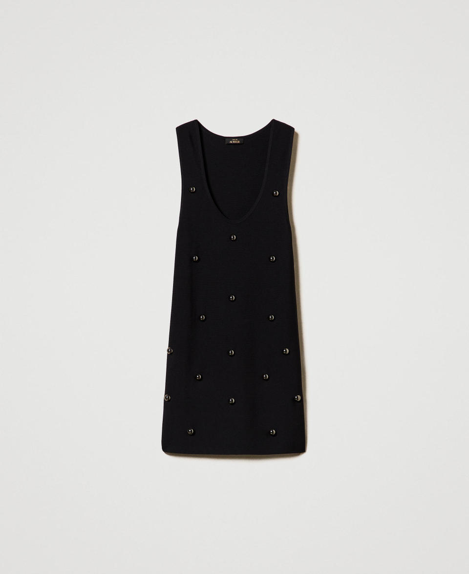 Twin Set Abito corto in maglia con borchie Presa