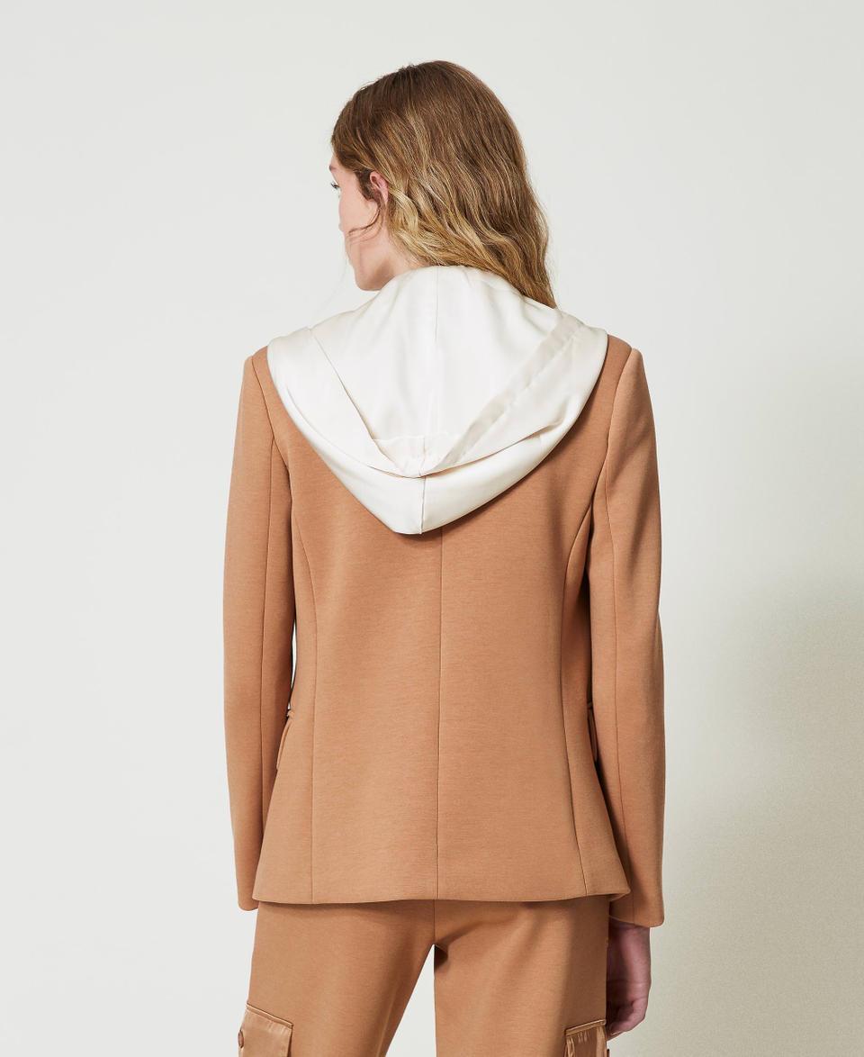 Twin Set Giacca blazer in tessuto scuba con cappuccio Sconto