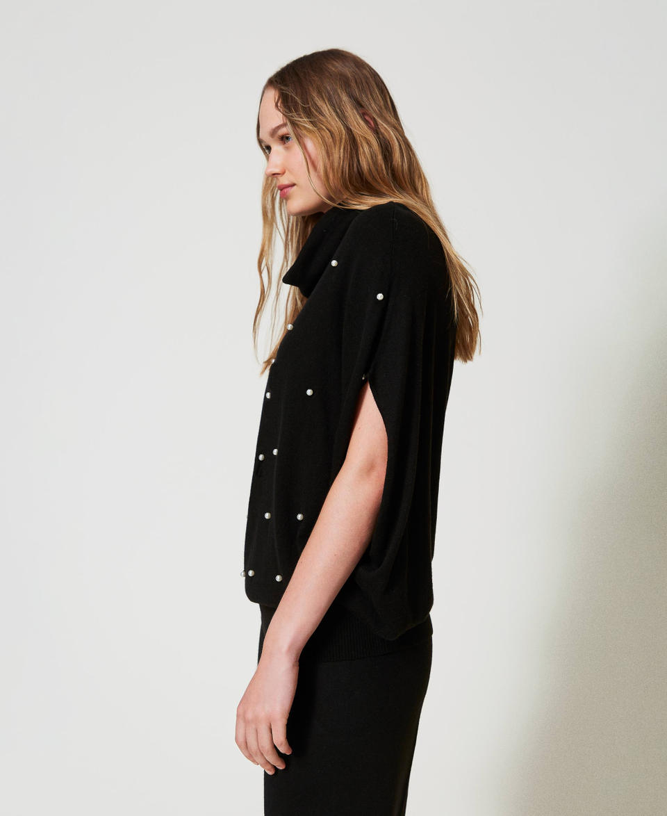 Twin Set Maglia in misto lana con ricamo di perle Discount Store per i nuovi prodotti