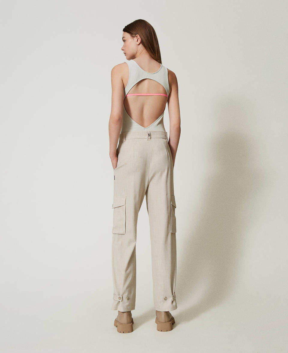 Twin Set Pantaloni cargo MYFO con ricamo Saldi