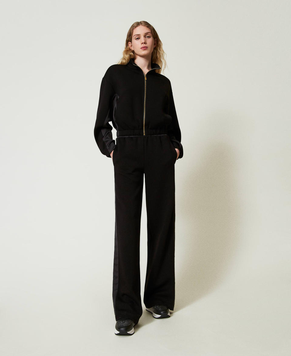 Twin Set Felpa con zip e pantaloni a palazzo Vendita Calda
