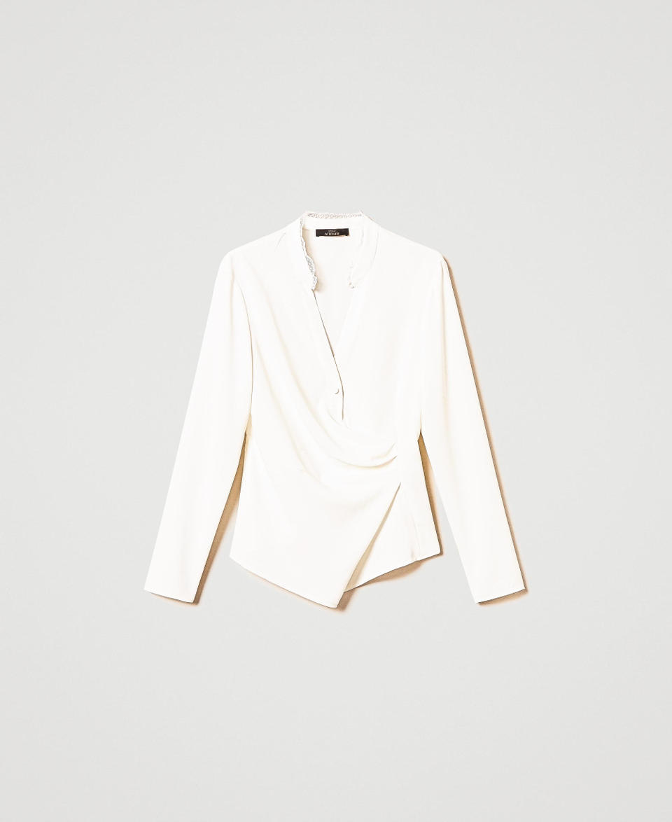 Twin Set Blusa in crêpe de Chine riciclato Negozio
