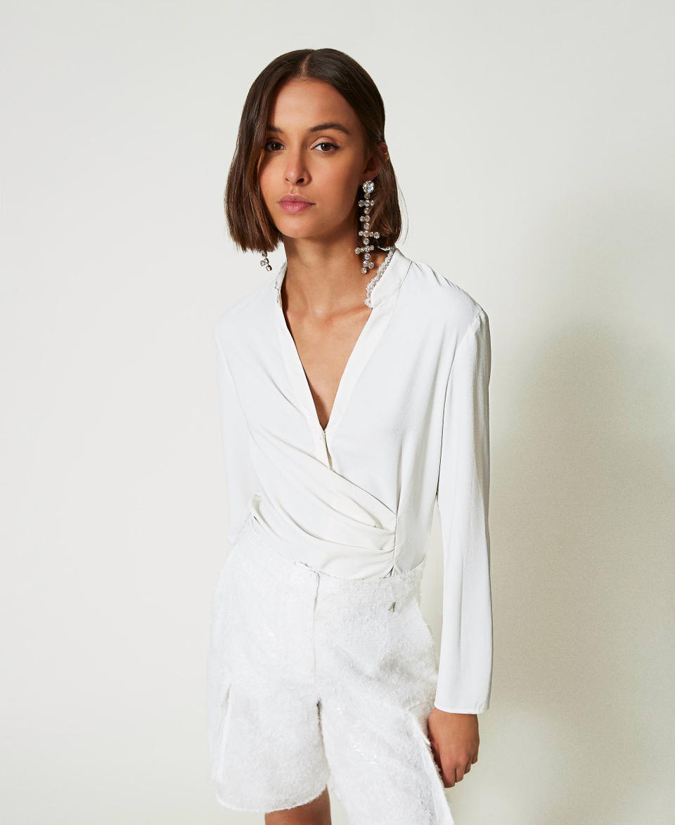 Twin Set Blusa in crêpe de Chine riciclato Negozio