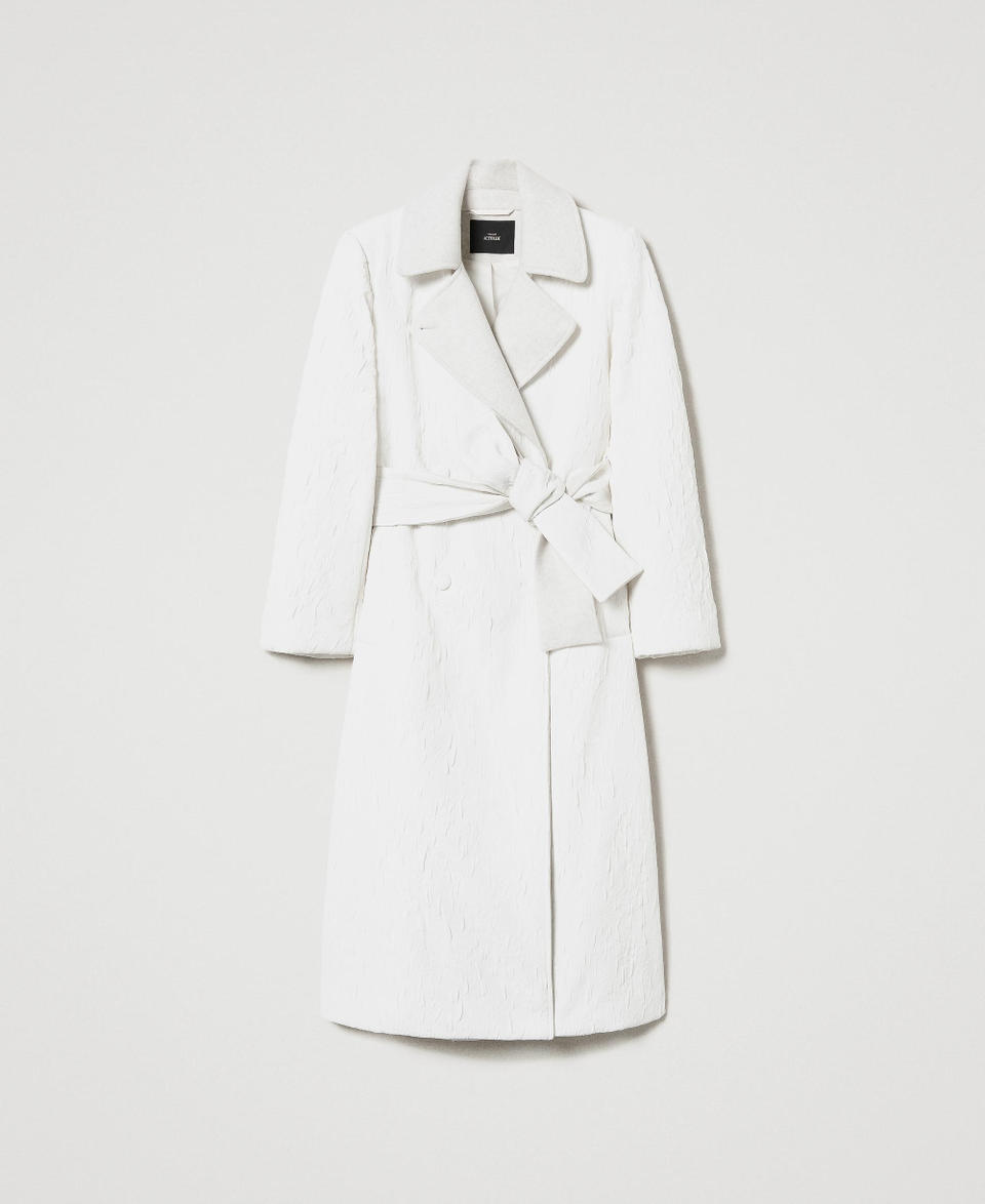 Twin Set Cappotto doppiopetto goffrato In Saldo