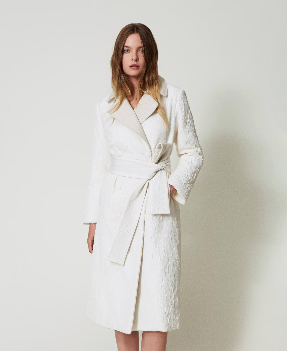 Twin Set Cappotto doppiopetto goffrato In Saldo
