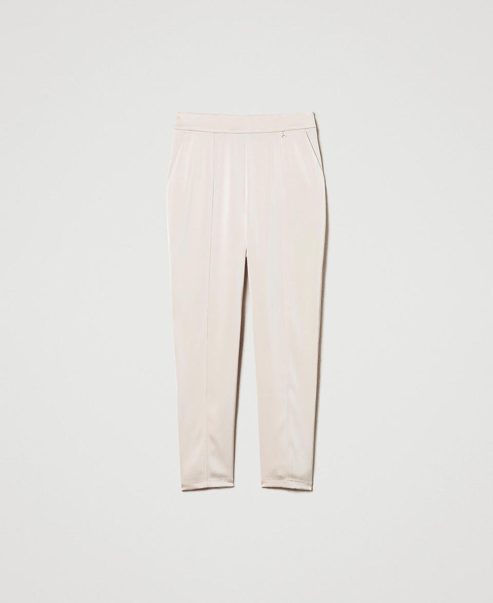 Twin Set Pantaloni a sigaretta in raso Moda
