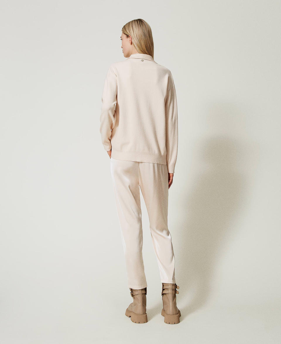 Twin Set Pantaloni a sigaretta in raso Moda
