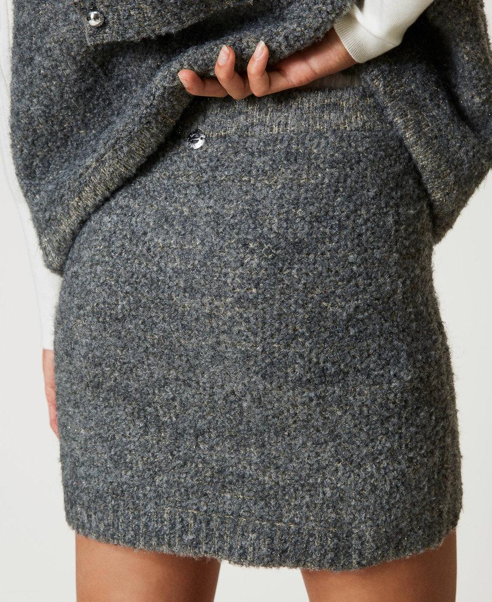 Twin Set Minigonna in maglia bouclé riciclata Nuovo