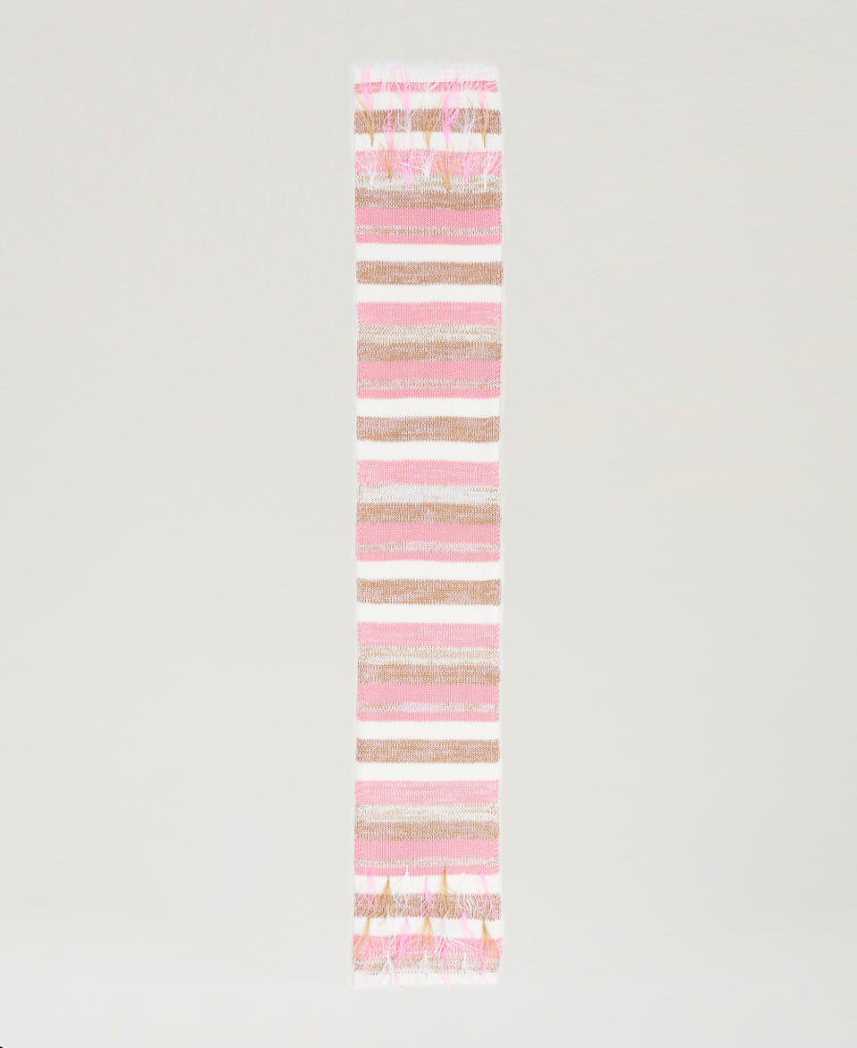 Twin Set Sciarpa jacquard con piume Spedizione Gratuita
