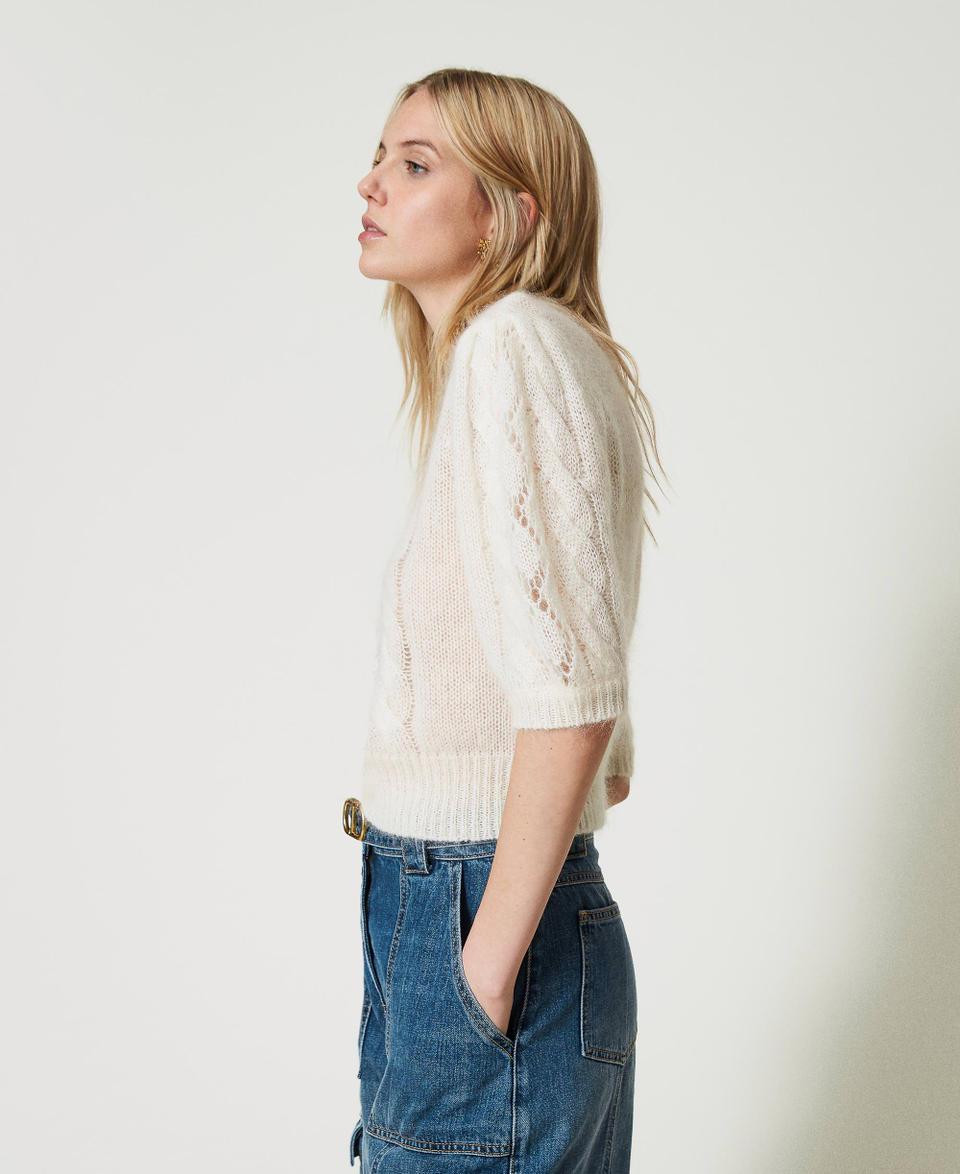 Twin Set Maglia in lana e mohair con pizzo Acquista Ora