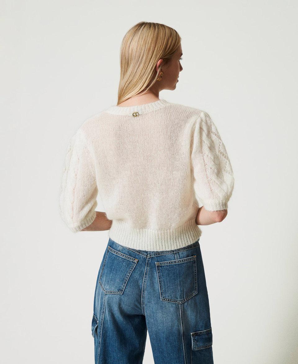 Twin Set Maglia in lana e mohair con pizzo Acquista Ora