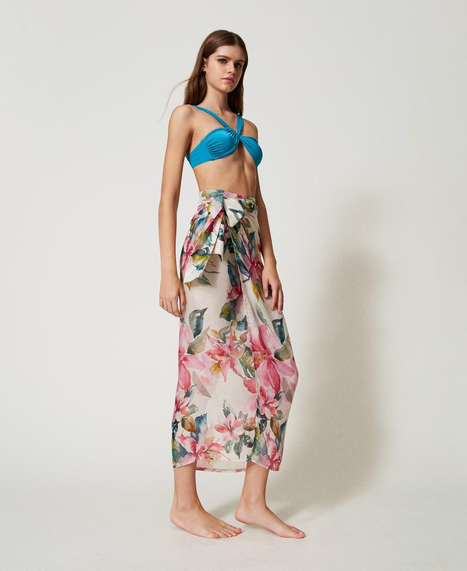 Twin Set Pareo con lurex e stampa Prezzo Ridotto