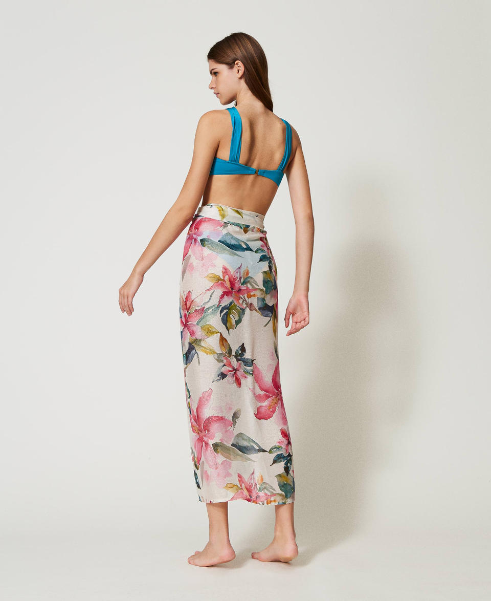 Twin Set Pareo con lurex e stampa Prezzo Ridotto