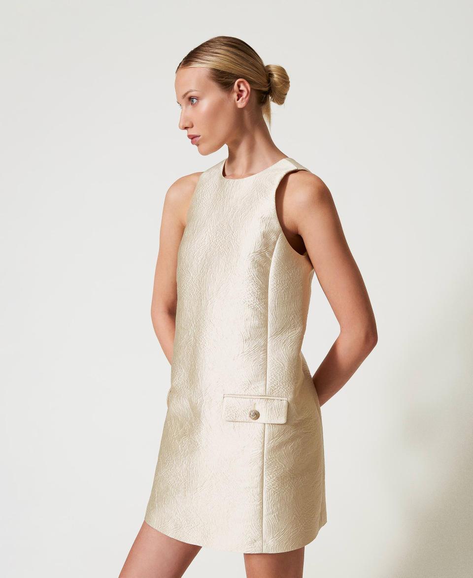 Twin Set Abito halter corto in broccato jacquard Novità