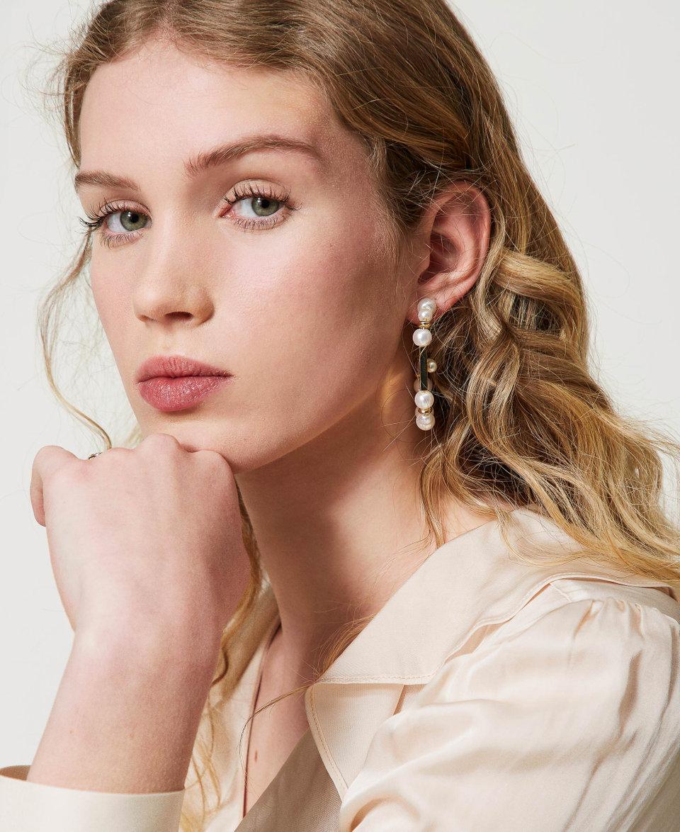Twin Set Orecchini Oval T con perle Online