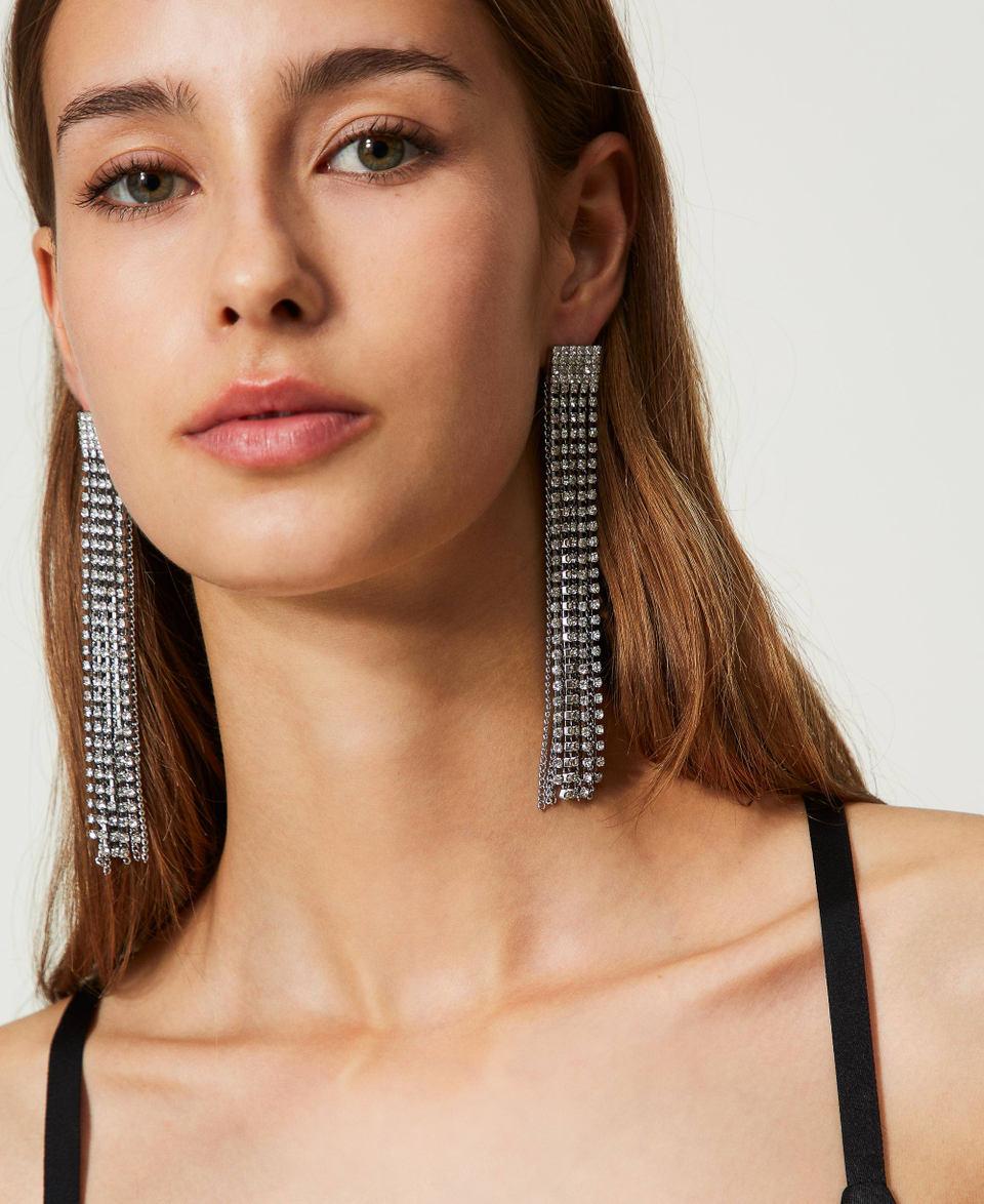 Twin Set Orecchini con frange di strass I Più Venduti