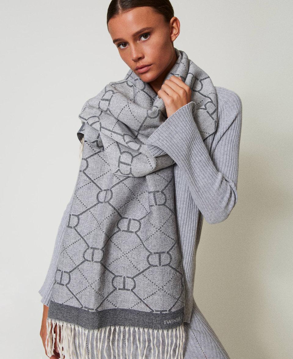 Twin Set Stola jacquard con Oval T Moda