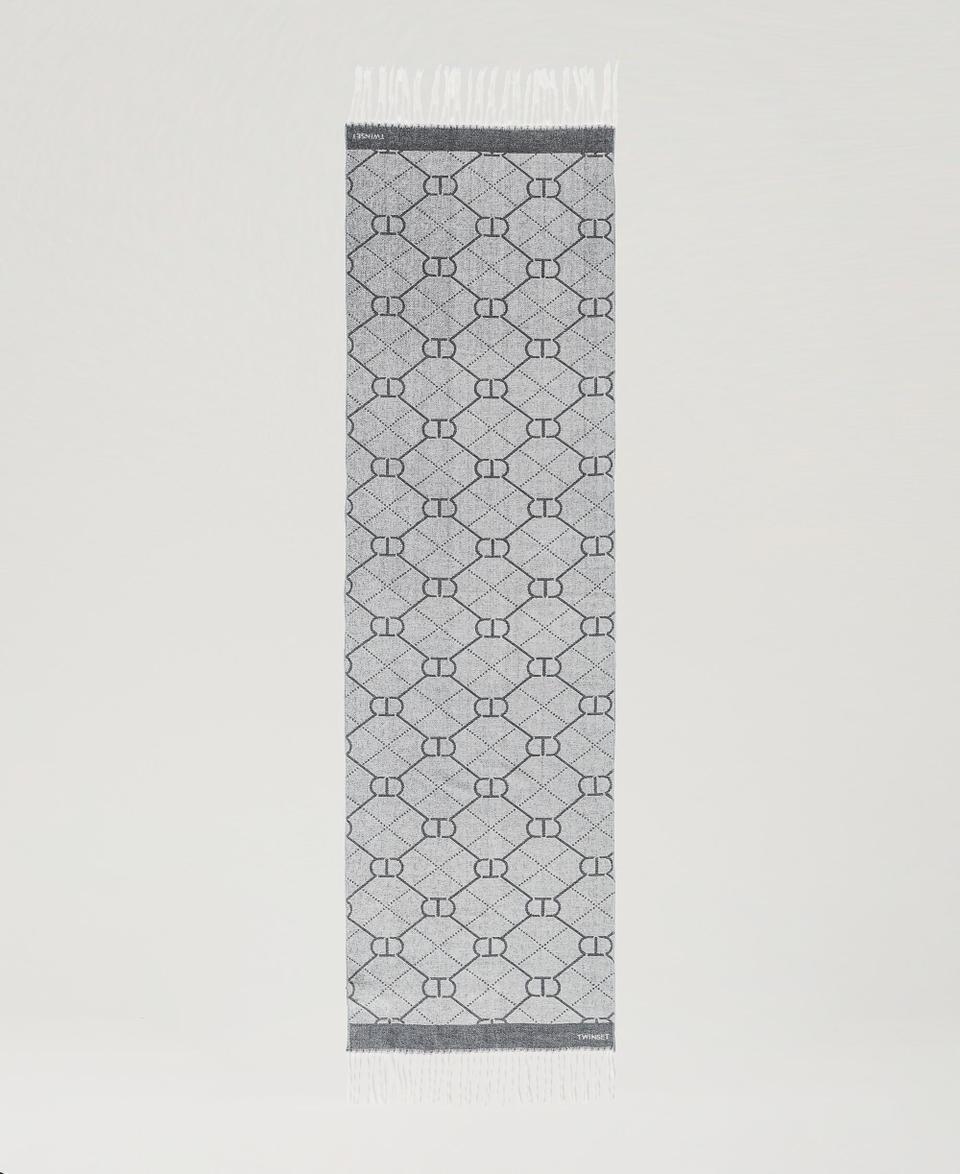 Twin Set Stola jacquard con Oval T Moda