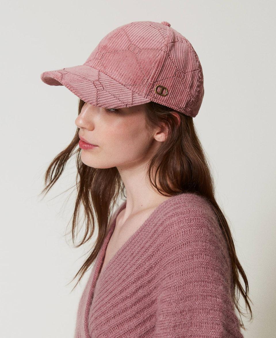 Twin Set Cappello da baseball in velluto con Oval T Negozi Online