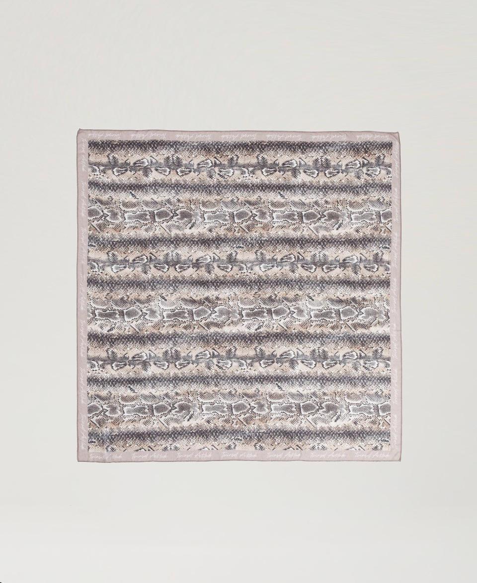 Twin Set Kefiah in georgette con stampa snake Acquista Ora