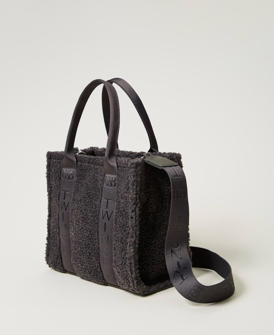Twin Set Borsa shopper in faux fur effetto furry Vendita Calda