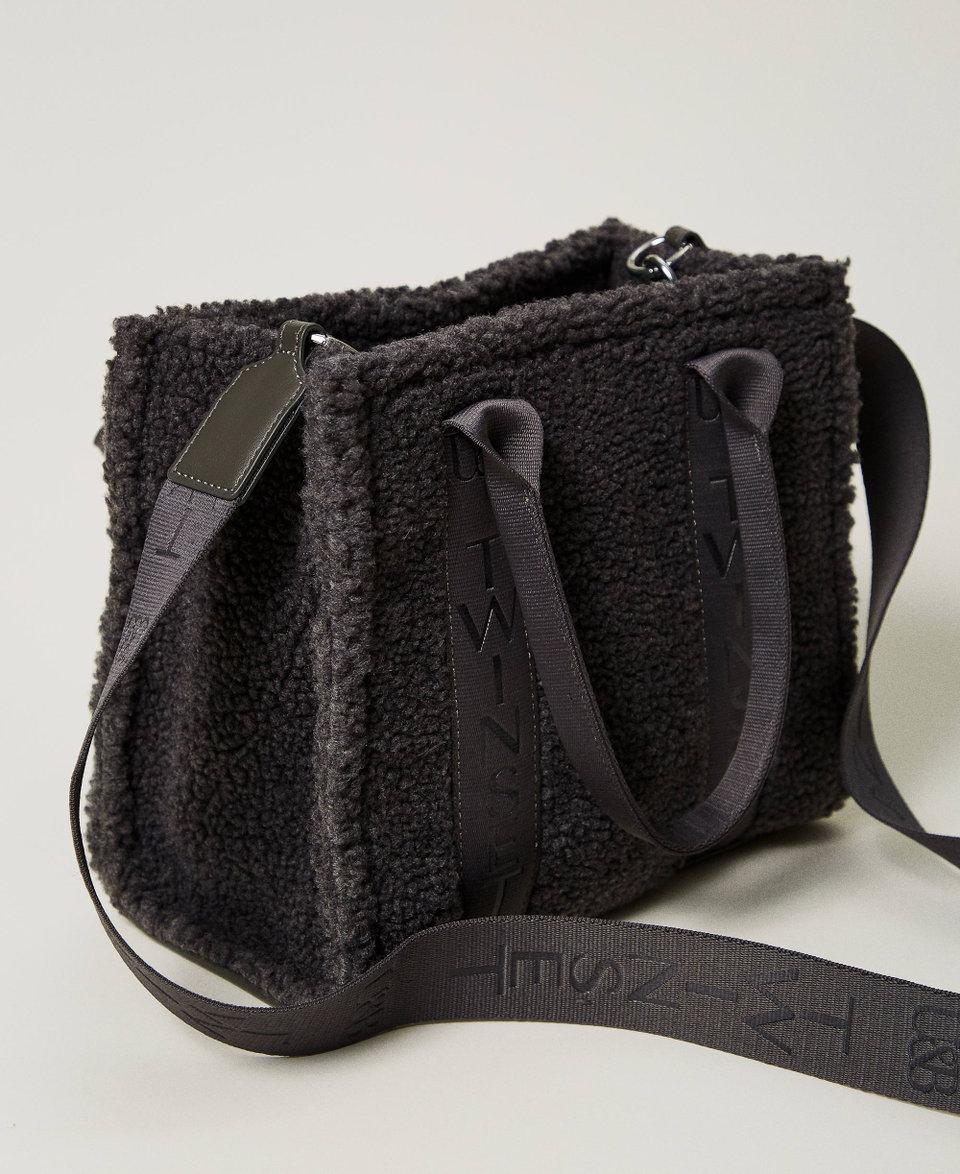 Twin Set Borsa shopper in faux fur effetto furry Vendita Calda