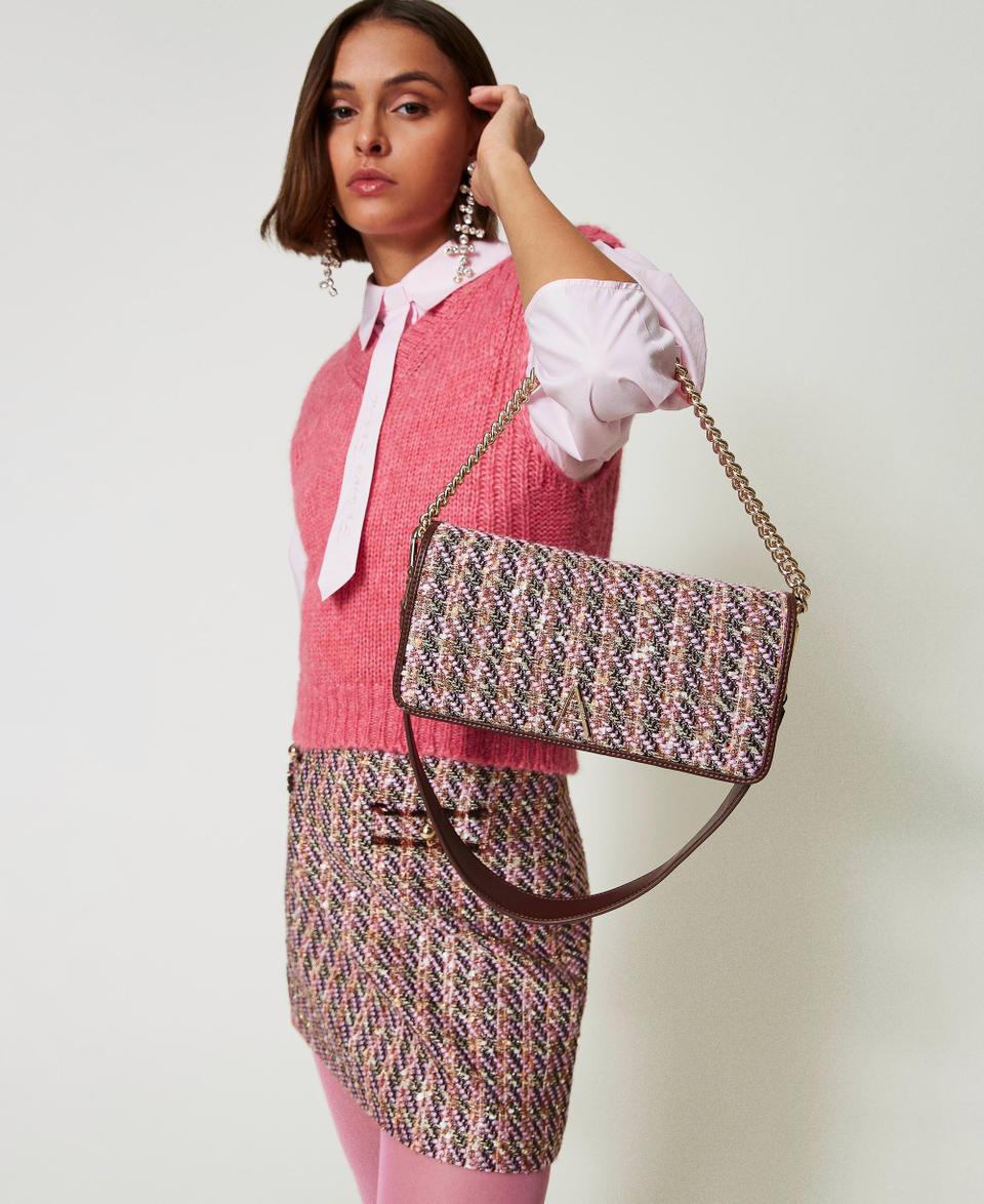 Twin Set Borsa a tracolla con bouclé multicolor Negozio