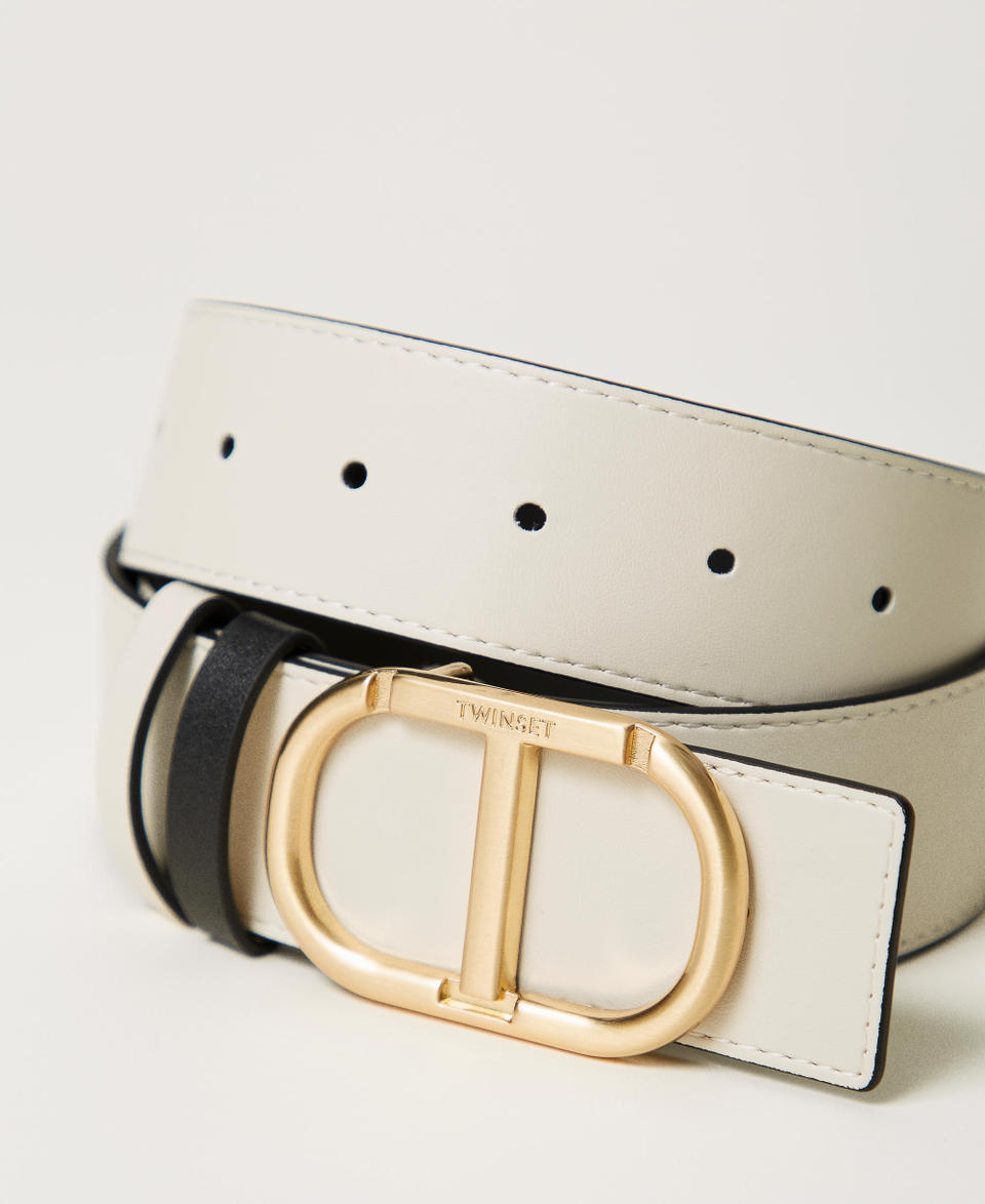 Twin Set Cintura reversibile in pelle con fibbia In Saldo