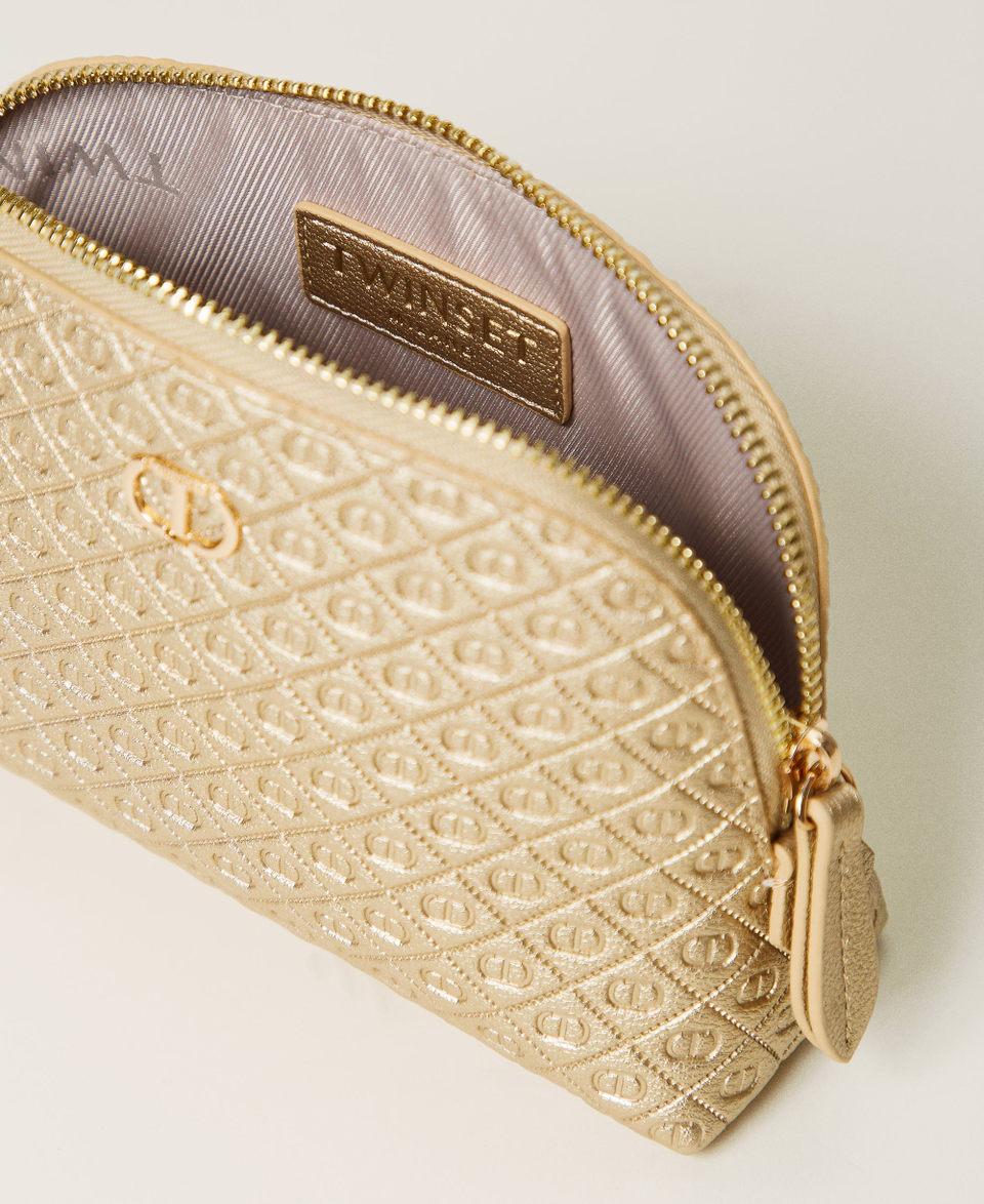Twin Set Beauty case a cupola con Oval T all over In Linea