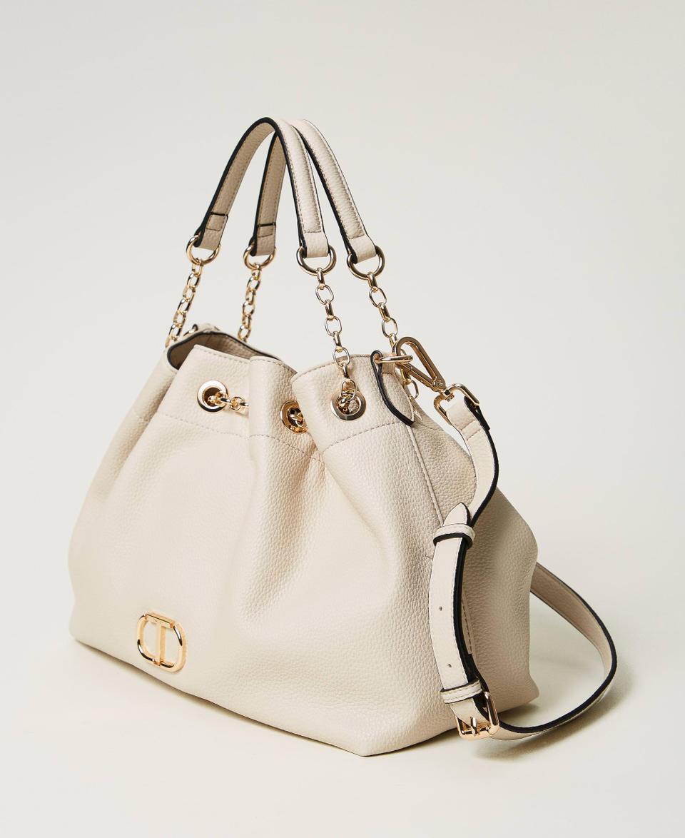 Twin Set Borsa shopper con Oval T e manici coulisse Prezzo Ridotto