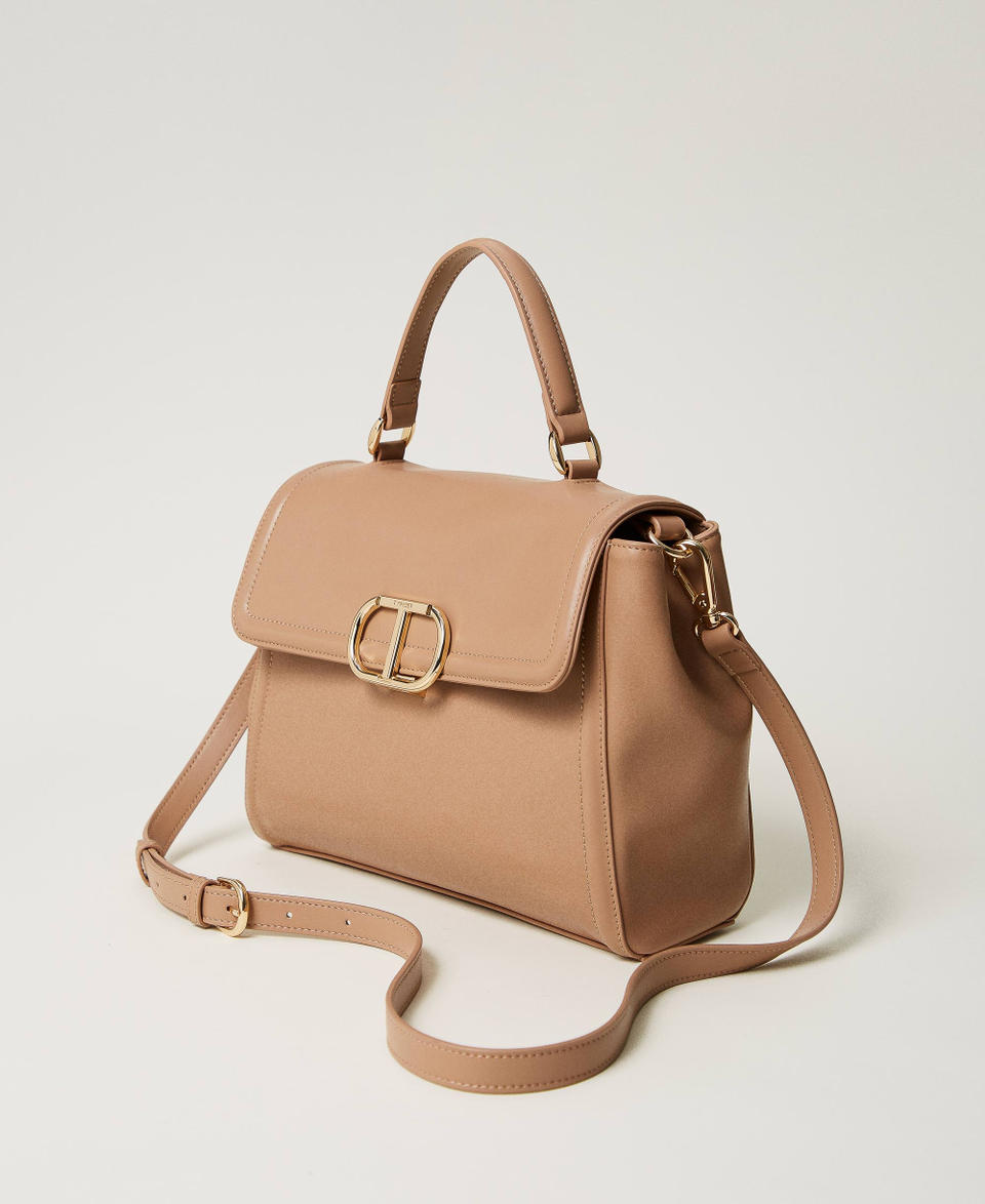 Twin Set Borsa top handle ‘Brera’ con apertura Oval T Vendita Calda