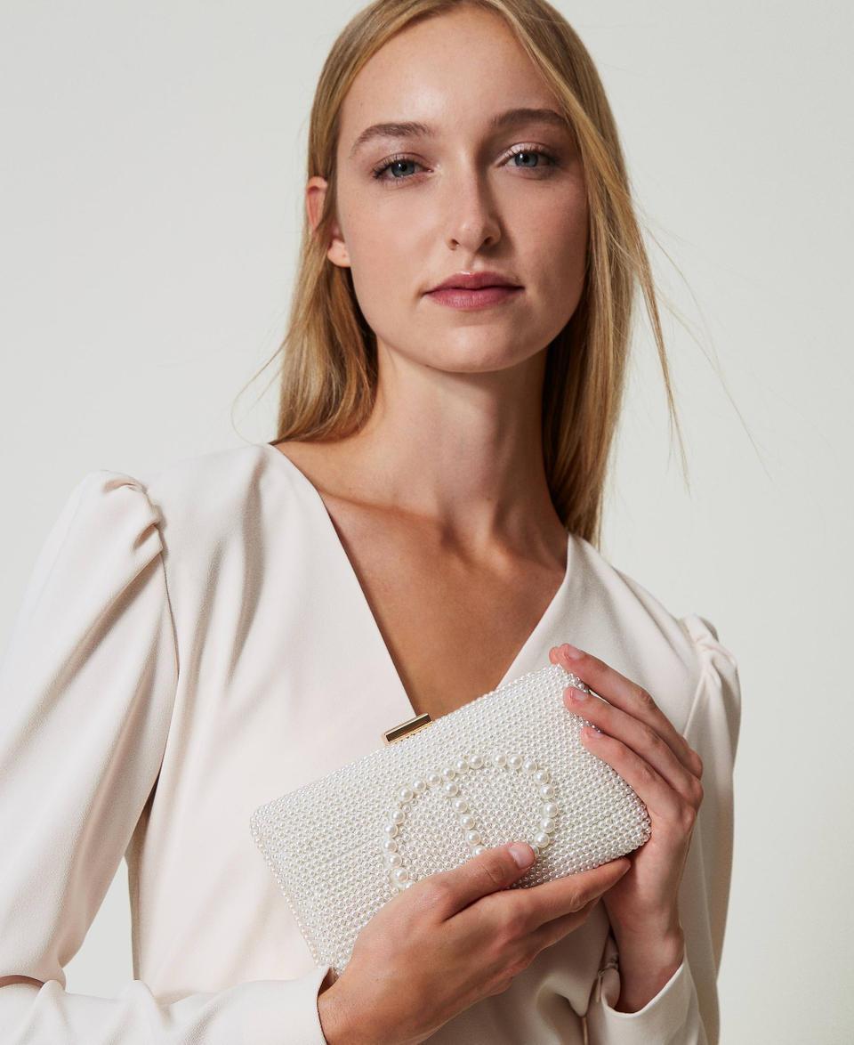 Twin Set Clutch con perle e Oval T Acquista Ora