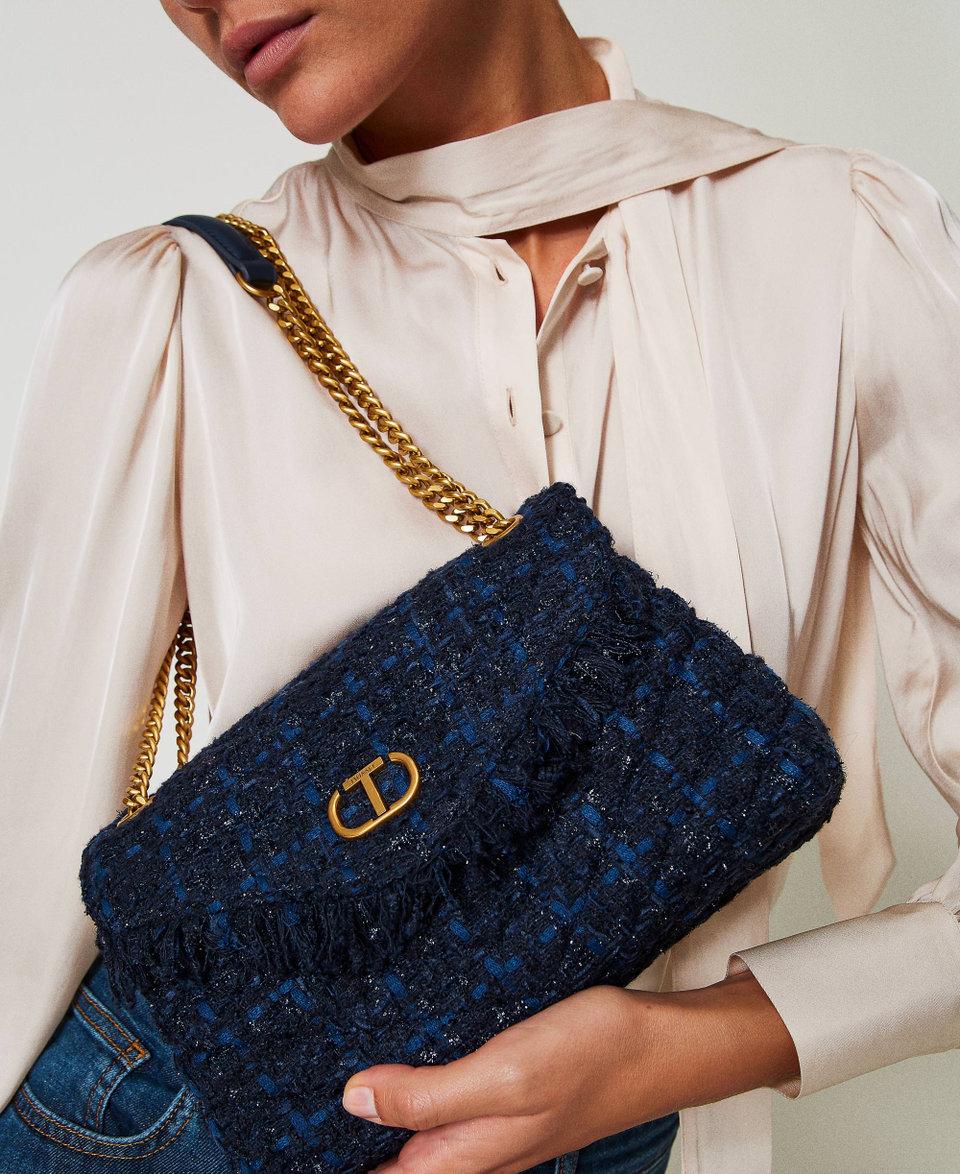 Twin Set Borsa a tracolla 'Dreamy' media in tweed Vendite Flash