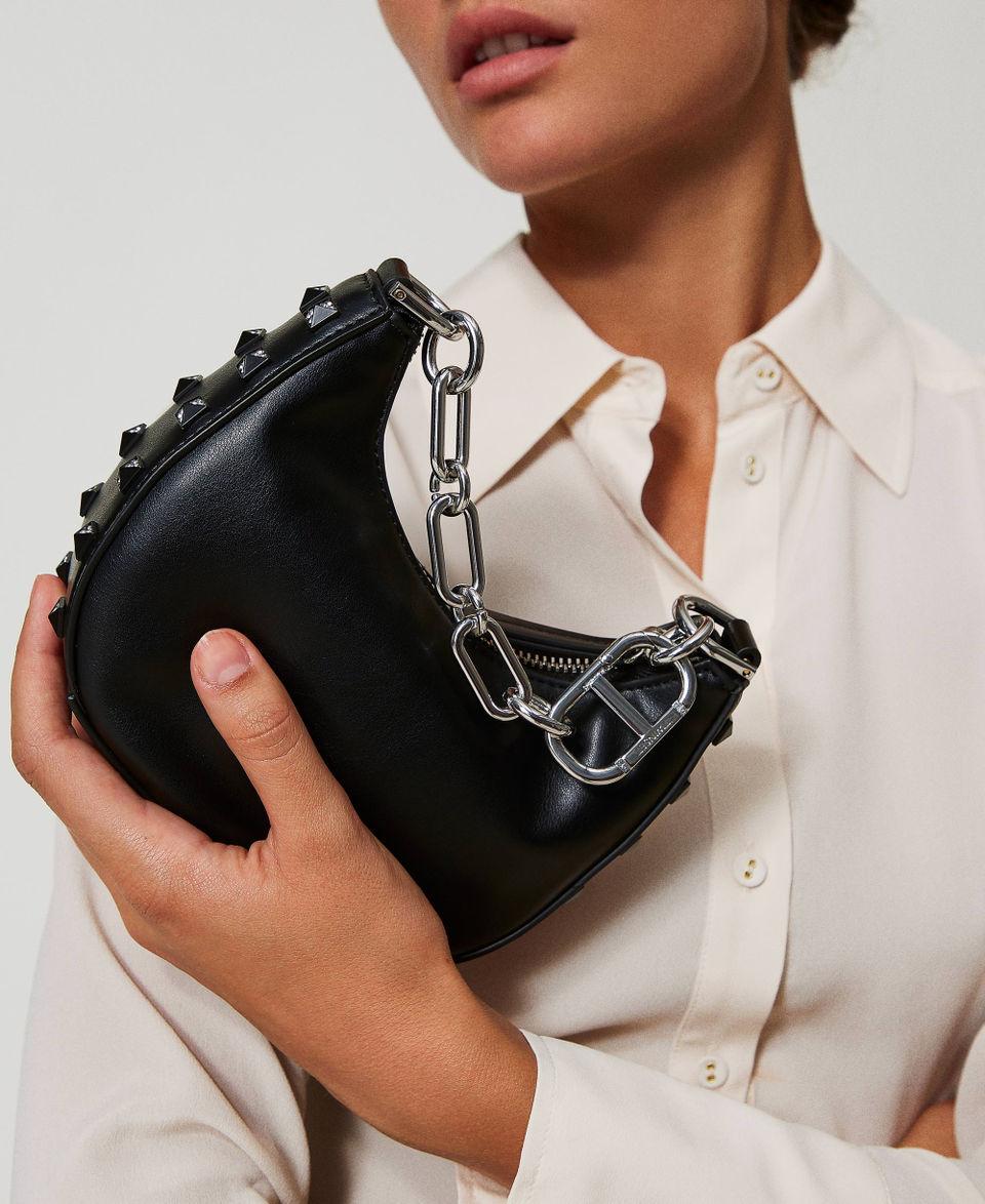 Twin Set Borsa ‘Mini Croissant’ con borchie Sconto
