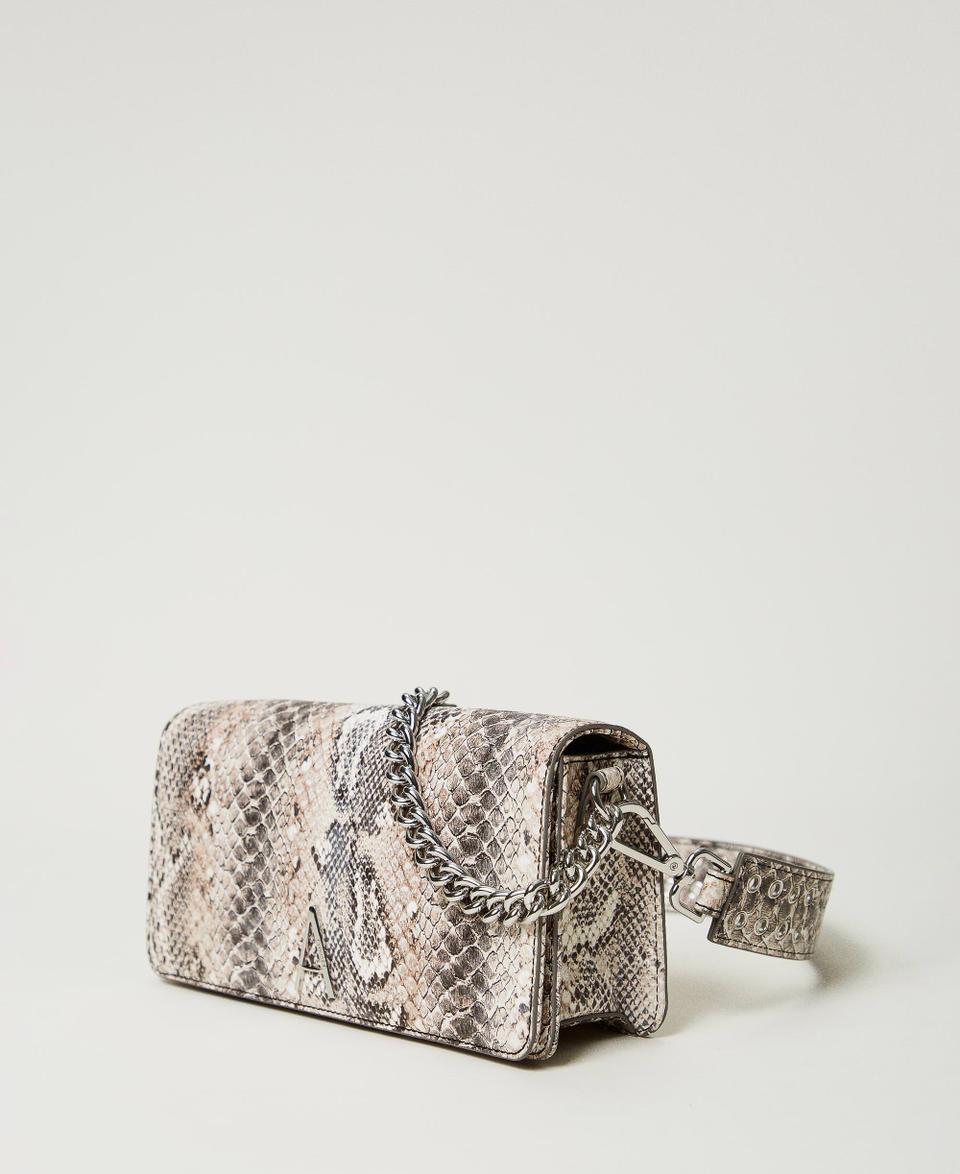 Twin Set Borsa a tracolla con stampa snake Nuovo