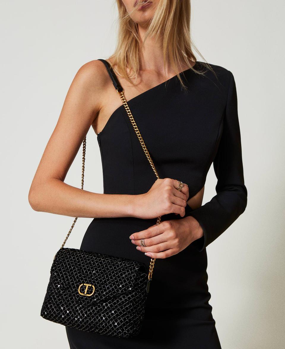 Twin Set Borsa a tracolla 'Dreamy' piccola in velluto ricamato Negozi Online