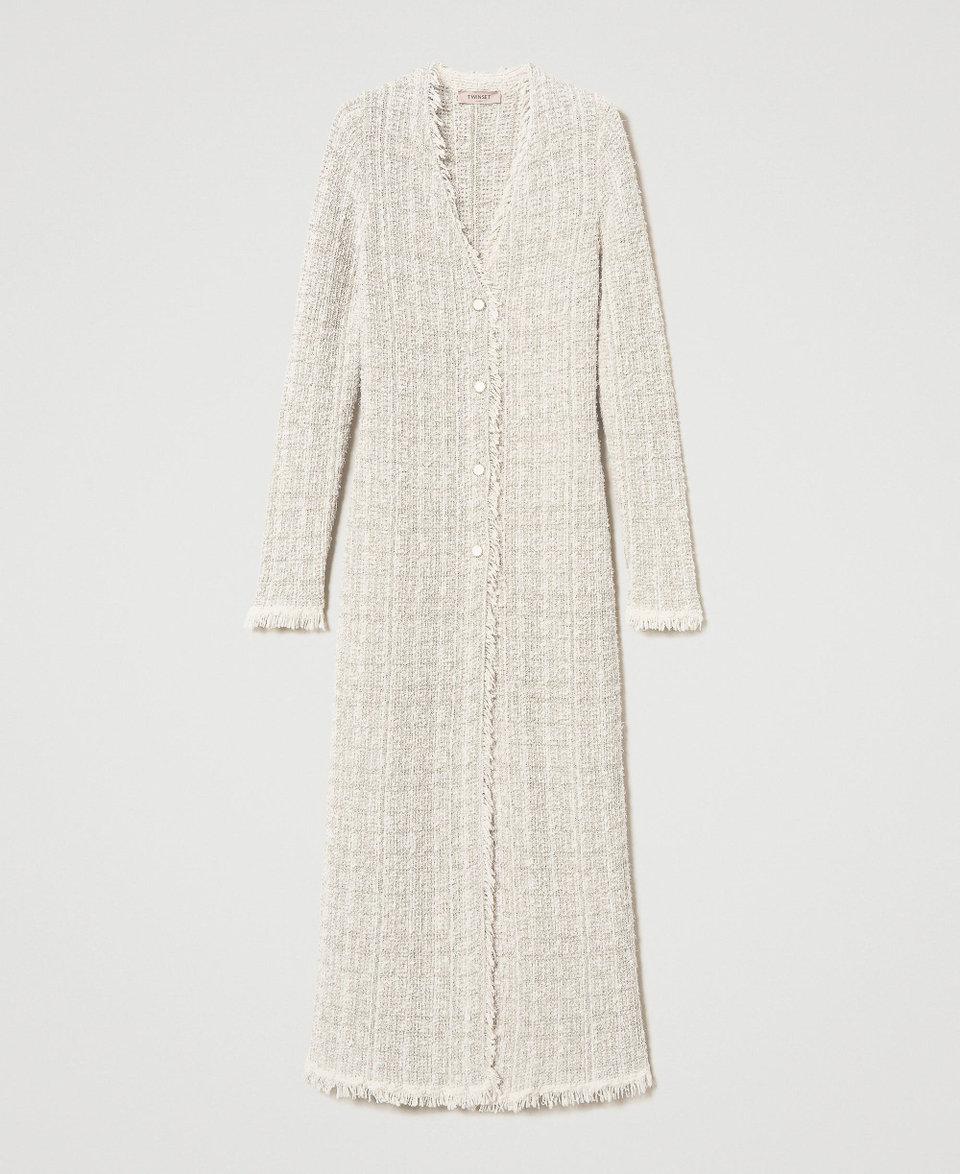 Twin Set Maxi cardigan jacquard con lurex Acquista Ora