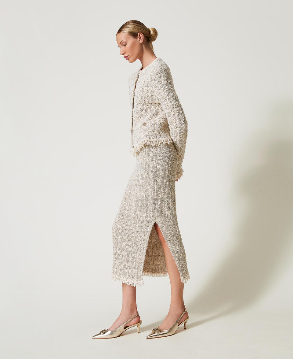Twin Set Gonna in maglia jacquard con lurex Consegna Veloce