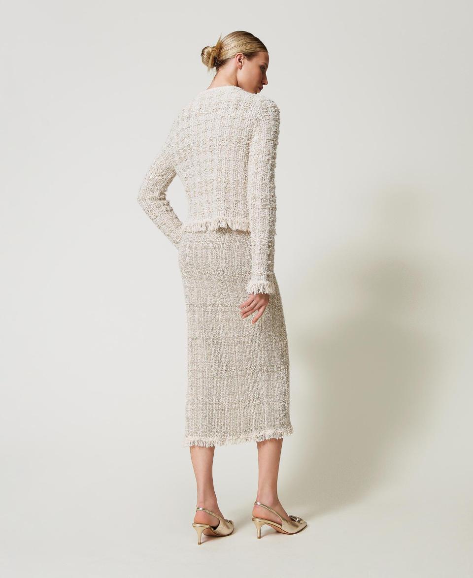 Twin Set Gonna in maglia jacquard con lurex Consegna Veloce
