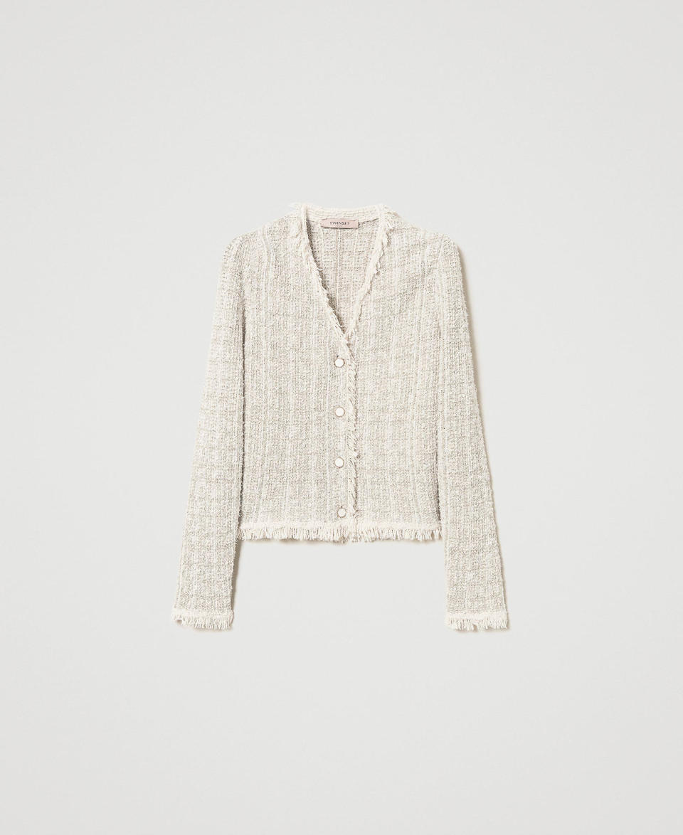 Twin Set Giacca in maglia jacquard con lurex Fino Al -60%