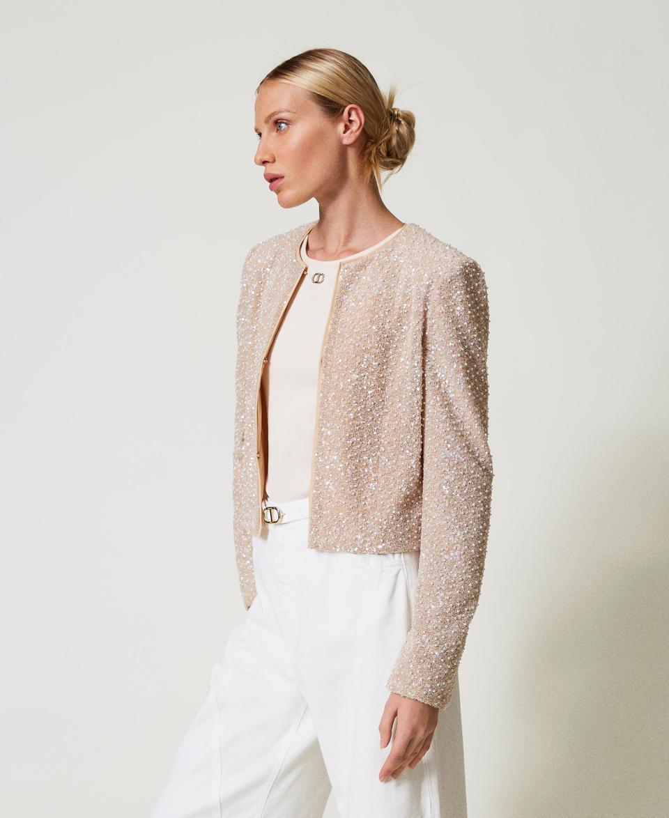Twin Set Giacca con paillettes e perle Shopping Online