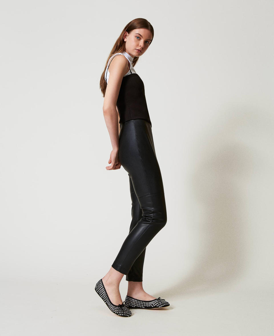 Twin Set Leggings effetto pelle Convenienza