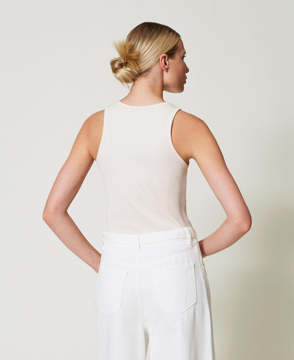 Twin Set Top fitted a costine con Oval T Offerte