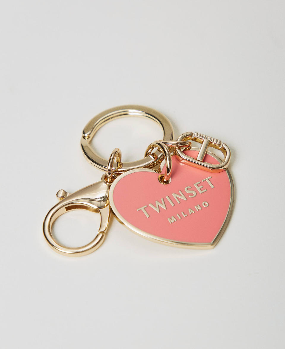 Twin Set Portachiavi a cuore con logo Hotsell