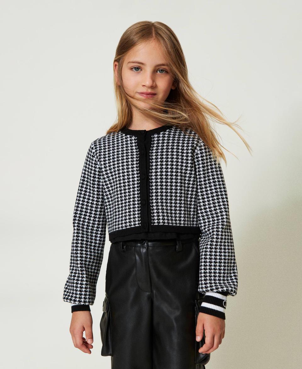 Twin Set Giacca in maglia jacquard pied de poule 2025