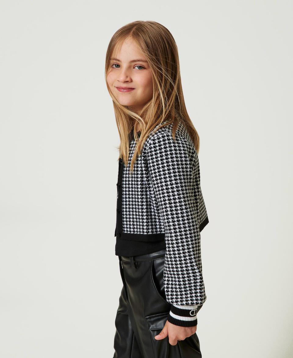 Twin Set Giacca in maglia jacquard pied de poule 2025