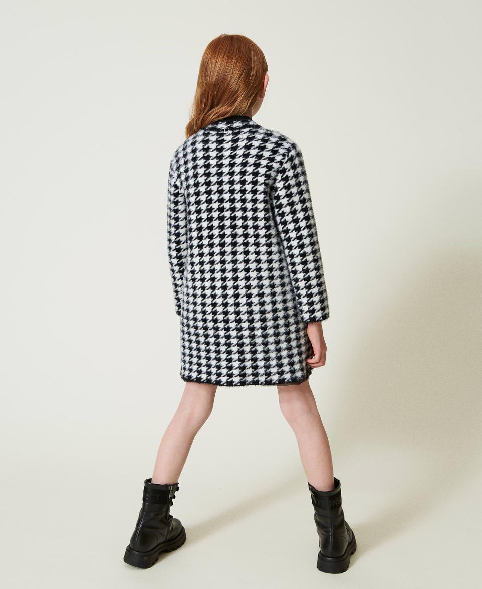 Twin Set Cappotto in maglia jacquard pied de poule Italy