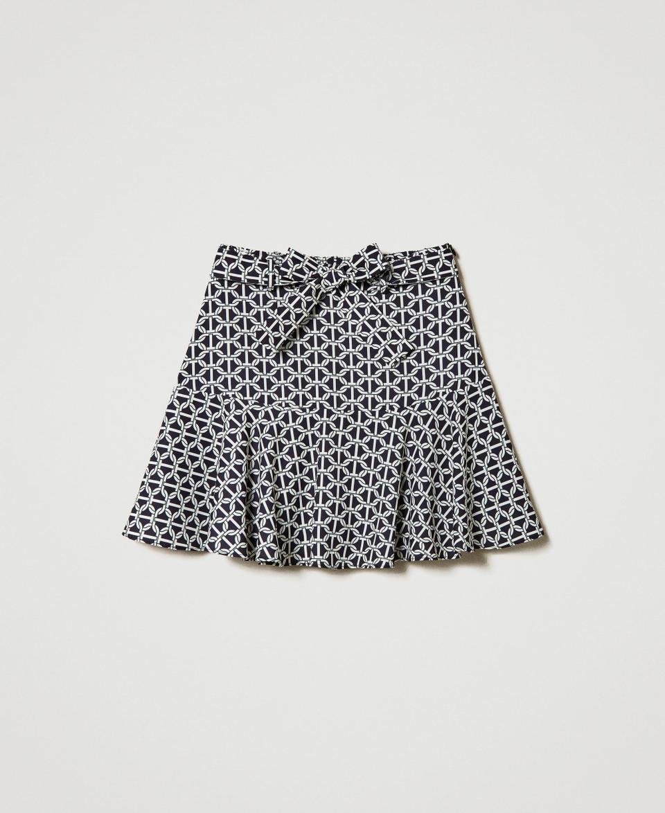 Twin Set Gonna pantalone in crêpe de Chine con stampa In Linea