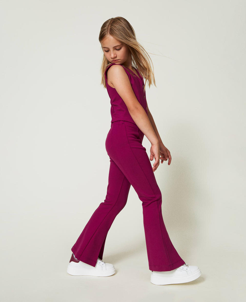 Twin Set Pantaloni flare con spacco Promozione